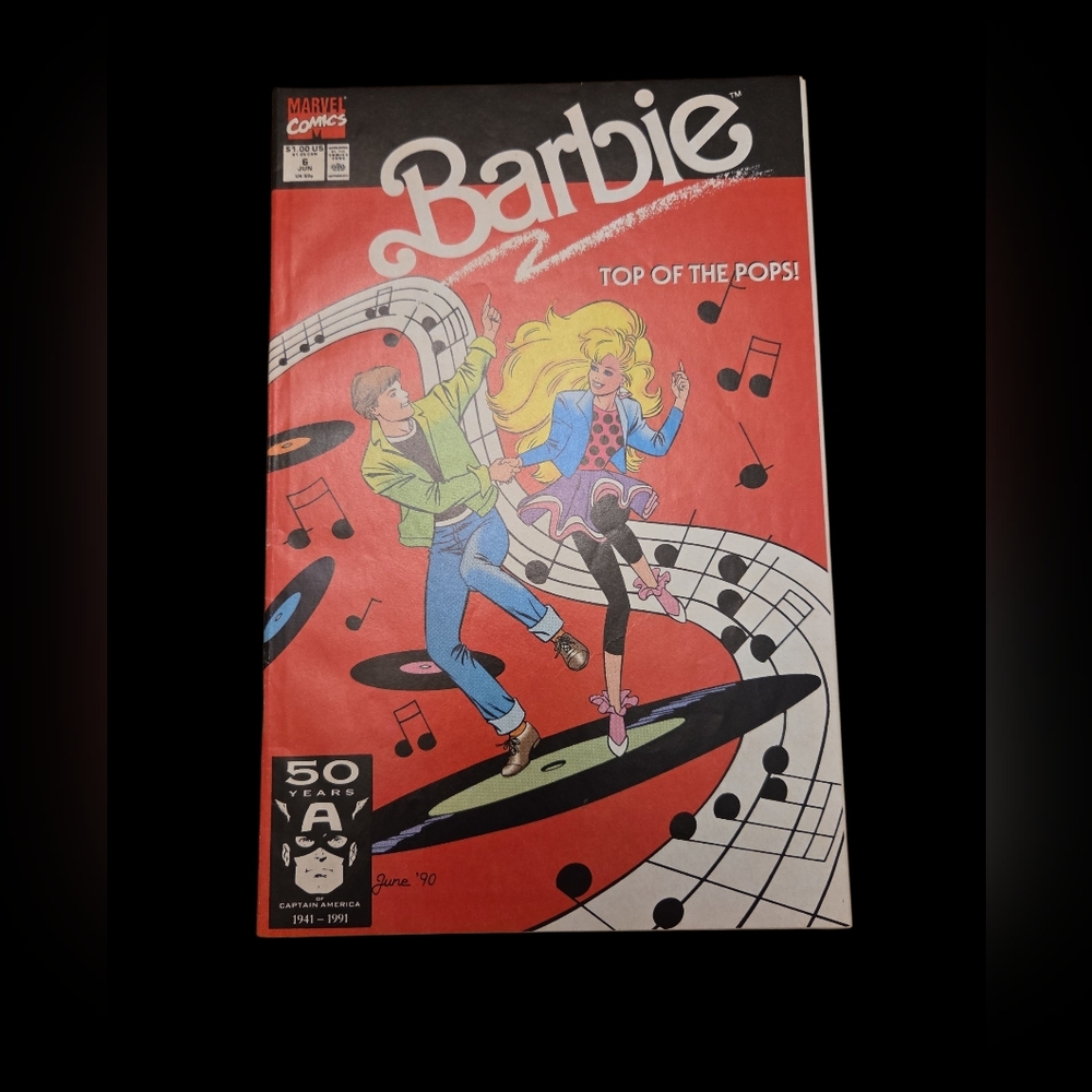 1991 Marvel Comics Barbie 'Top of the Pops' Comic Book Issue #6